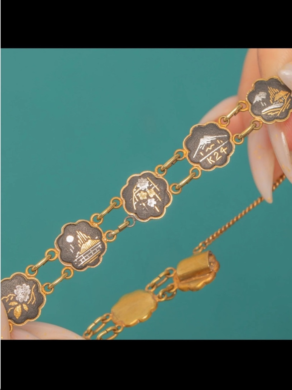 Antique Shakudo Bracelet - Picture 5 of 7